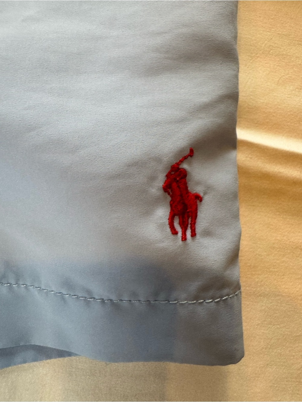 Polo Ralph Lauren Boys Swim Trunks Light Blue Red Pony Swim Shorts L 14-16 - Picture 3 of 8